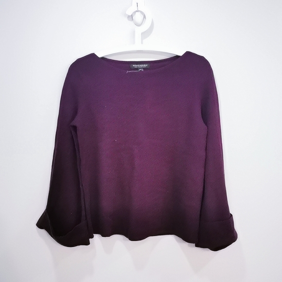 Banana Republic Boat neck Wool Sweater Purple - Picture 3 of 5